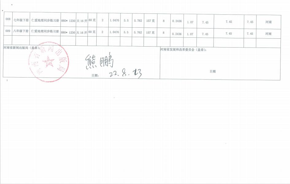2023年春季河南省中小学教材教辅零售价格核定表(图5)