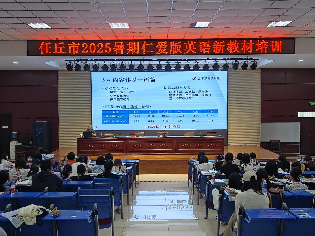 任丘市2025年仁爱版七年级英语教材培训顺利举行(图1)